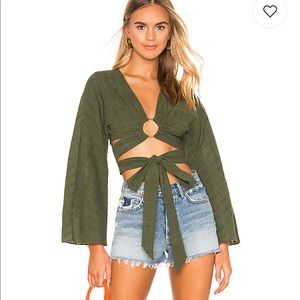 Tularosa Olive Green Crop Top